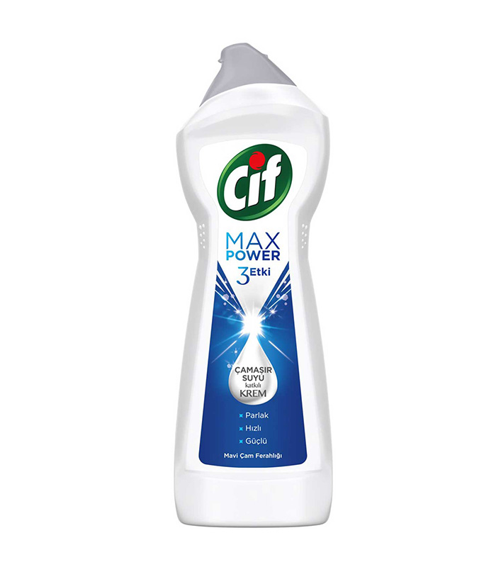 Cif Krem Max Power Mavi Çam Ferahlığı Çamaşır Suyu Katkılı 675 ml Cif Krem Max Power Mavi Çam Ferahlığı Çamaşır Suyu Katkılı 675 ml