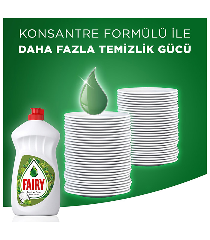 Fairy Sıvı Bulaşık Deterjanı Elma 1350 ml 2 Fairy Sıvı Bulaşık Deterjanı Elma 1350 ml