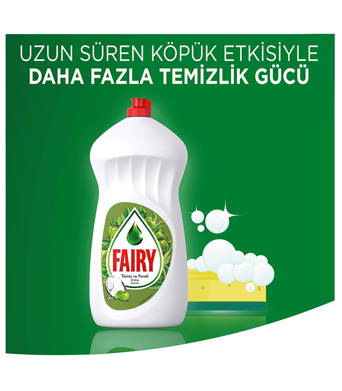 Fairy Sıvı Bulaşık Deterjanı Elma 1350 ml 3 Fairy Sıvı Bulaşık Deterjanı Elma 1350 ml