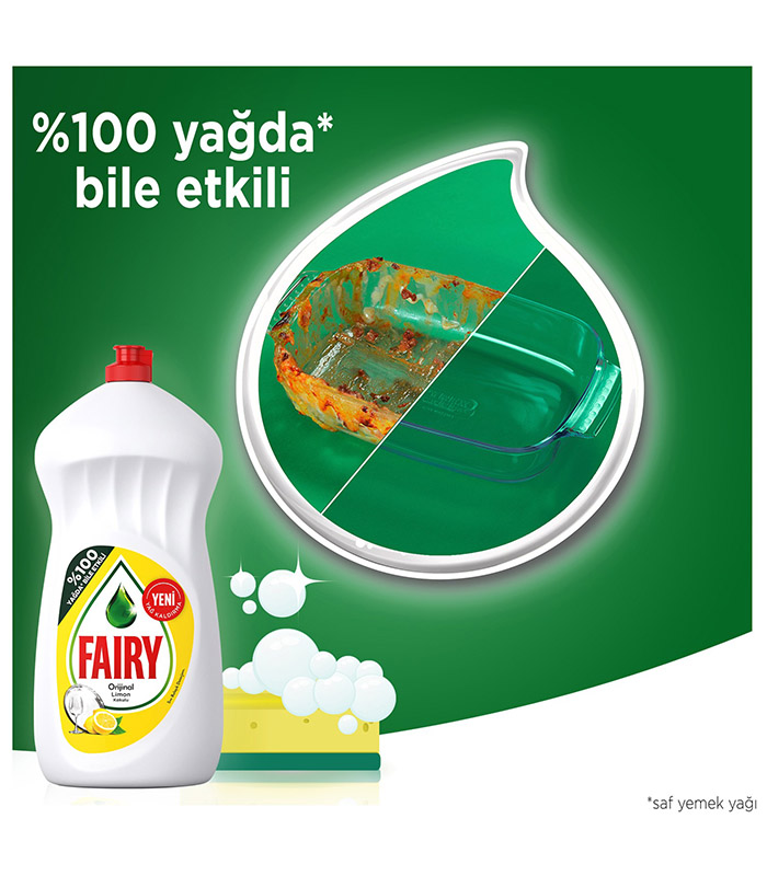 Fairy Sıvı Bulaşık Deterjanı Limon 1350 ml 3 Fairy Sıvı Bulaşık Deterjanı Limon 1350 ml