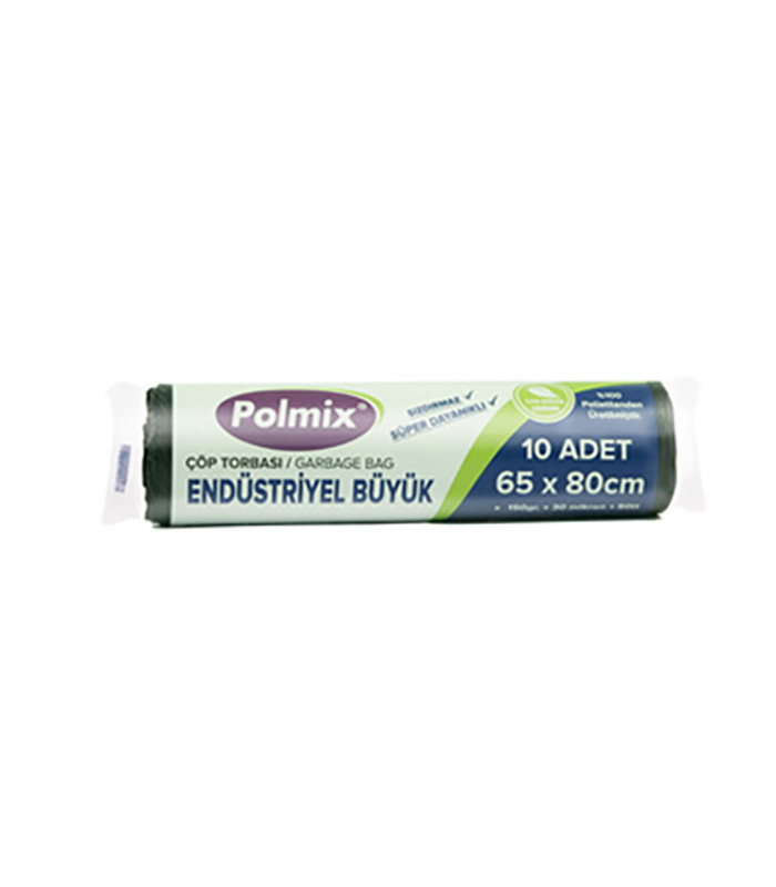 Polmix Endüstriyel Büyük Çöp Torbası 65X80 cm Koli 20'li Polmix Endüstriyel Büyük Çöp Torbası 65X80 cm Koli 20'li